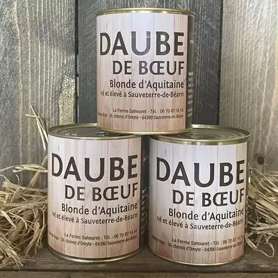 Plats cuisinés - Daube de boeuf - Ferme Sahouret