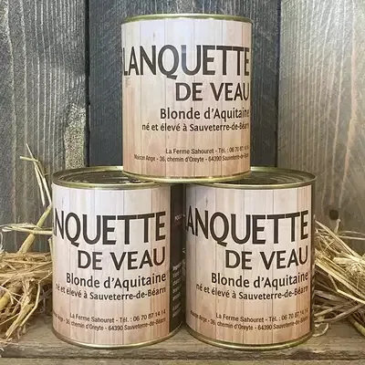 Plats cuisinés - Blanquette de Veau - Blonde d'Aquitaine - 800g - Ferme Sahouret